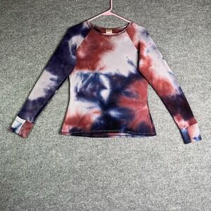Autumn Teneyl Long Sleeve Top Large Tie Dye Thermal Organic